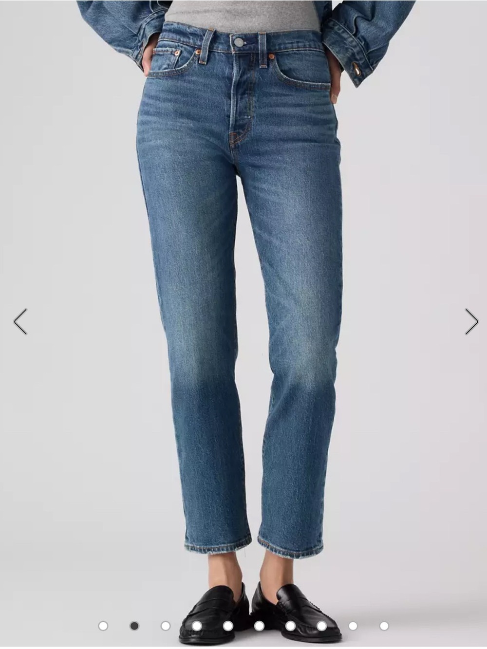 Levi's Premium Denim Wedgie Straight-Leg Jeans Medium Blue Size 23 Like New